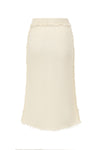 SWAYING/KNIT hairy hem stitching straight skirt SW24SS3B02 off-white PS79